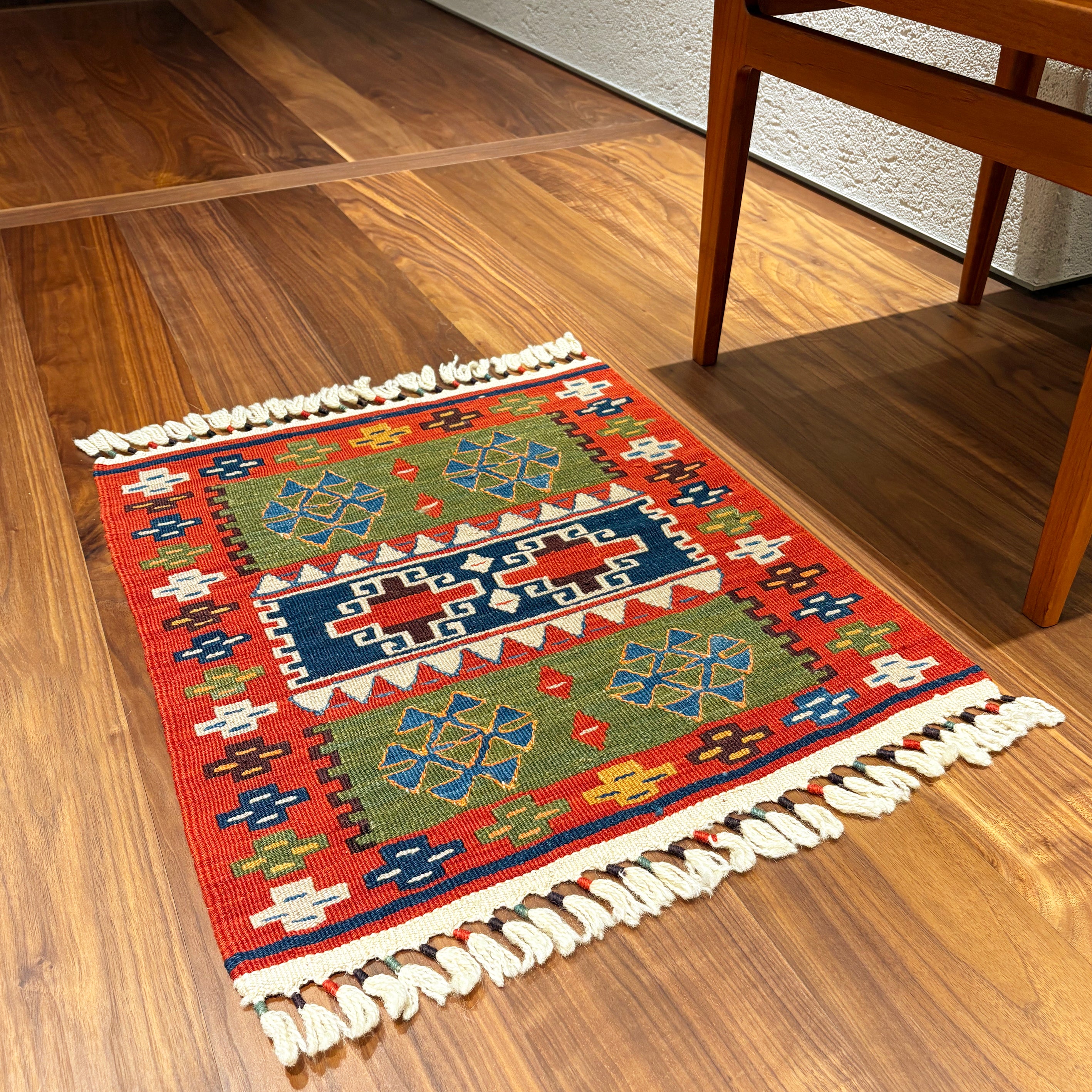 玄関マット ニューキリム トルコ・コンヤ 55×49㎝ (No.07825) – キリム