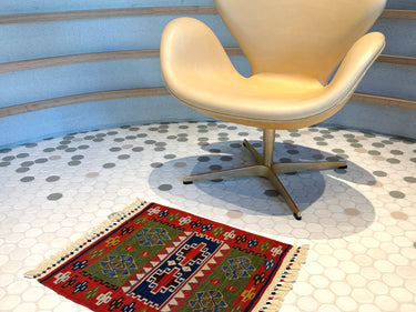 玄関マット ニューキリム トルコ・コンヤ 55×49㎝ (No.07825) – キリム