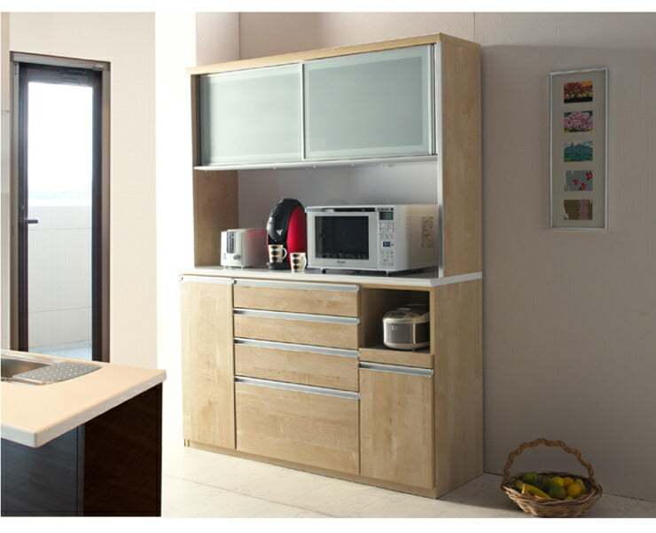 食器棚 幅150cm 高さ198cm 【大川家具 国産 ほぼ完成品 開梱設置無料