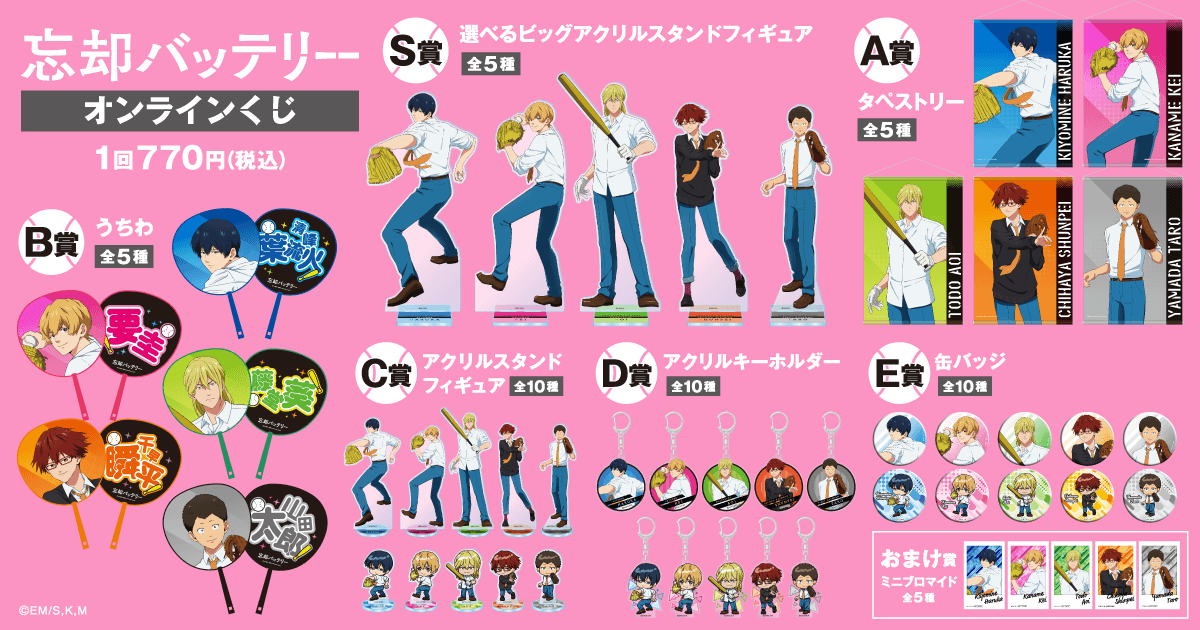忘却バッテリー オンラインくじ | くじ引き堂