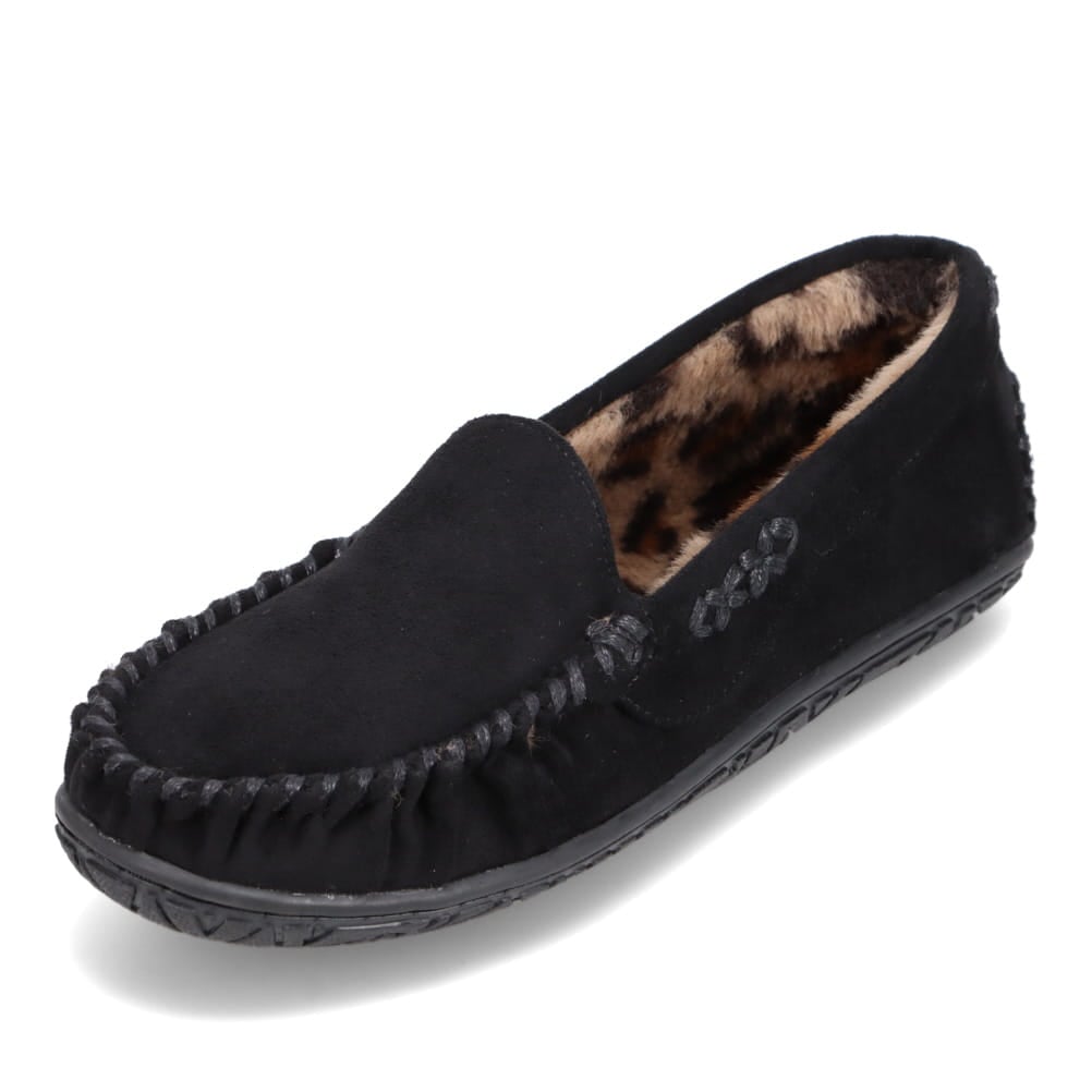 MOZ sweden モズ スウェーデン もこもこモカシン レディース ブラック