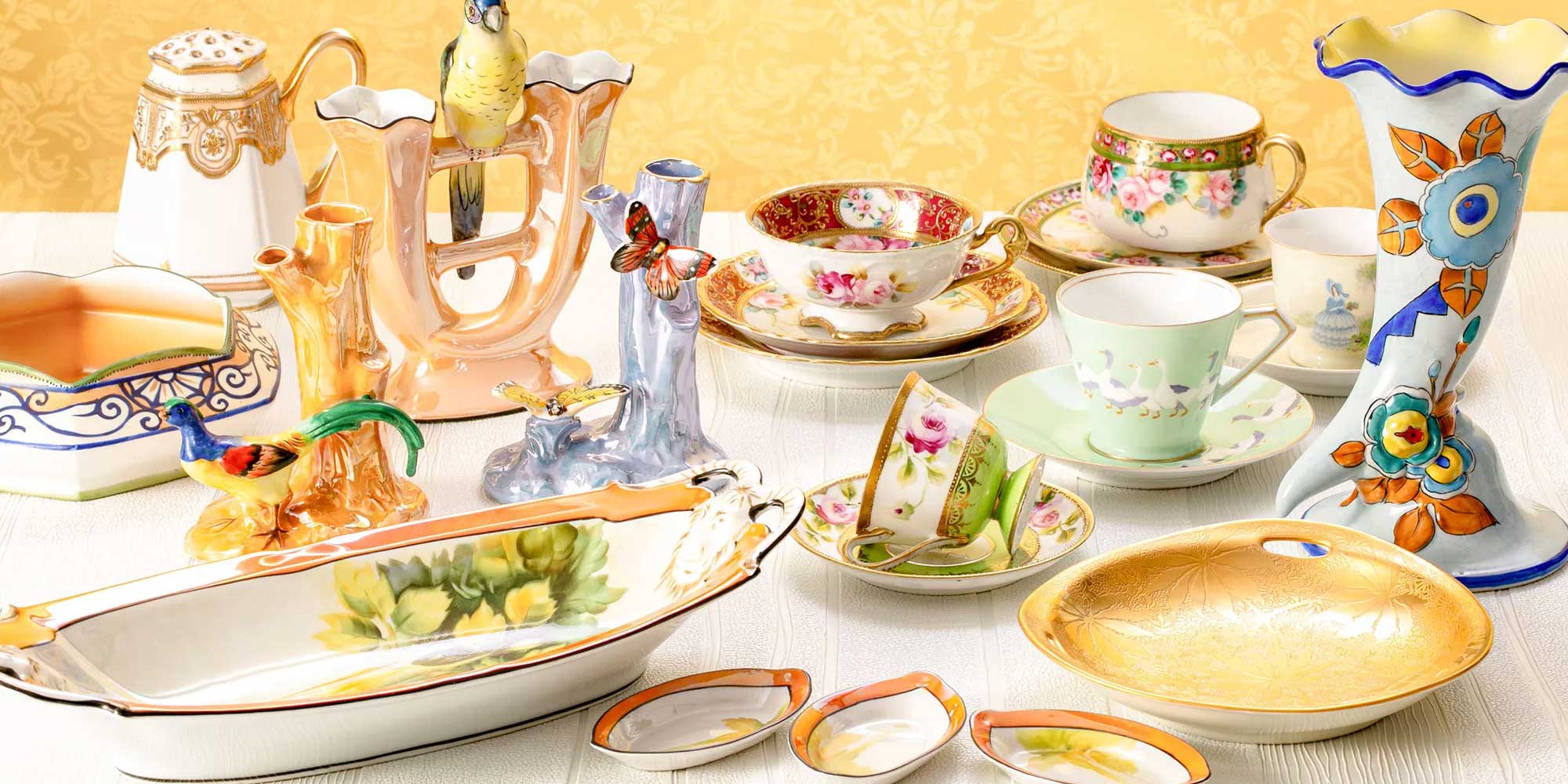 1点限り】オールドノリタケ 金彩シンクインぼかし 薔薇文花型 カップ