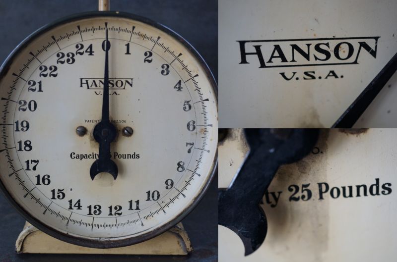 U.S.A. antique アメリカアンティーク HANSON スケール はかり 1940