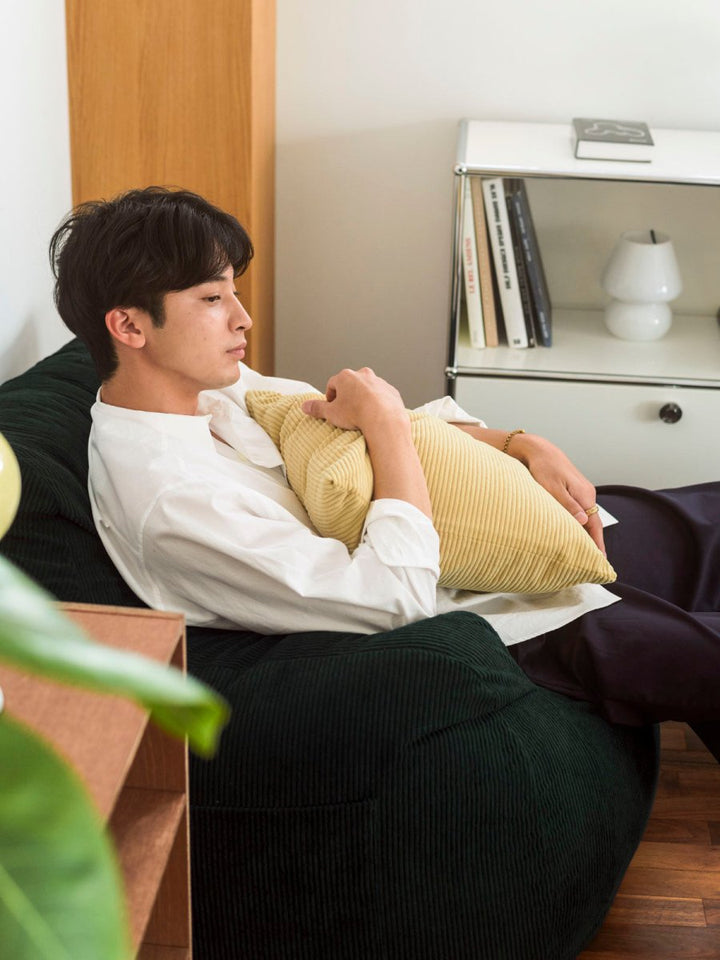 LOOSY 1人掛けビーズソファ Dark Green｜1人用ソファ おしゃれ