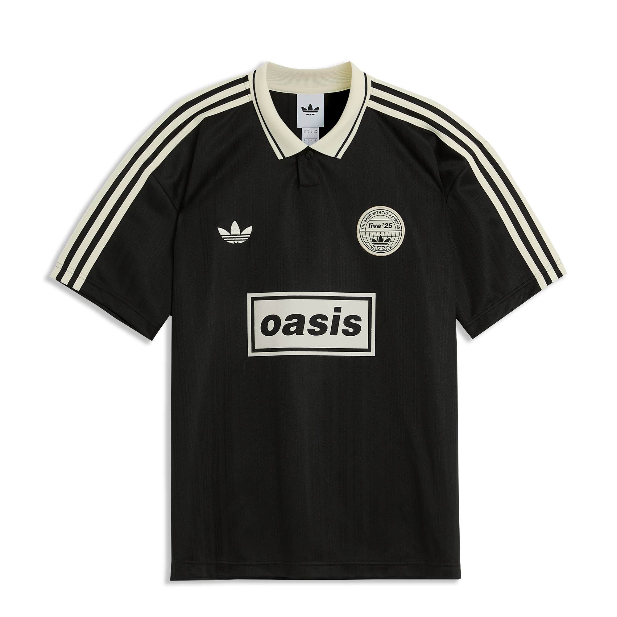 Live '25 adidas Football Shirt Black – Oasis Live '25