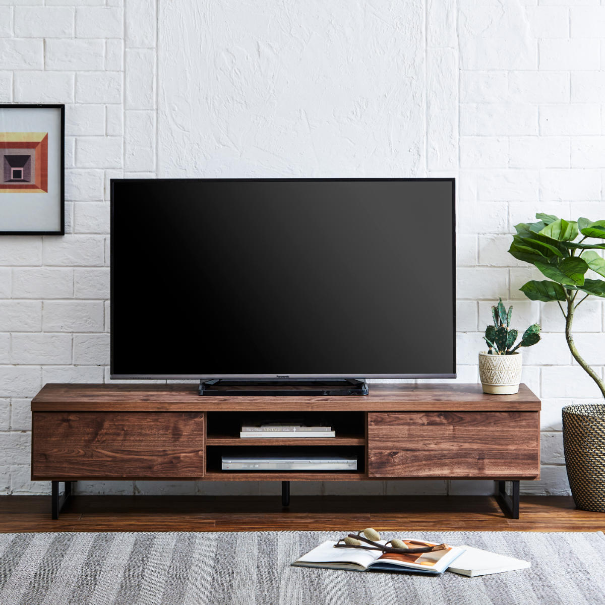 テレビ台 ローボード 北欧風 シンプルデザイン 幅160cm （ テレビ