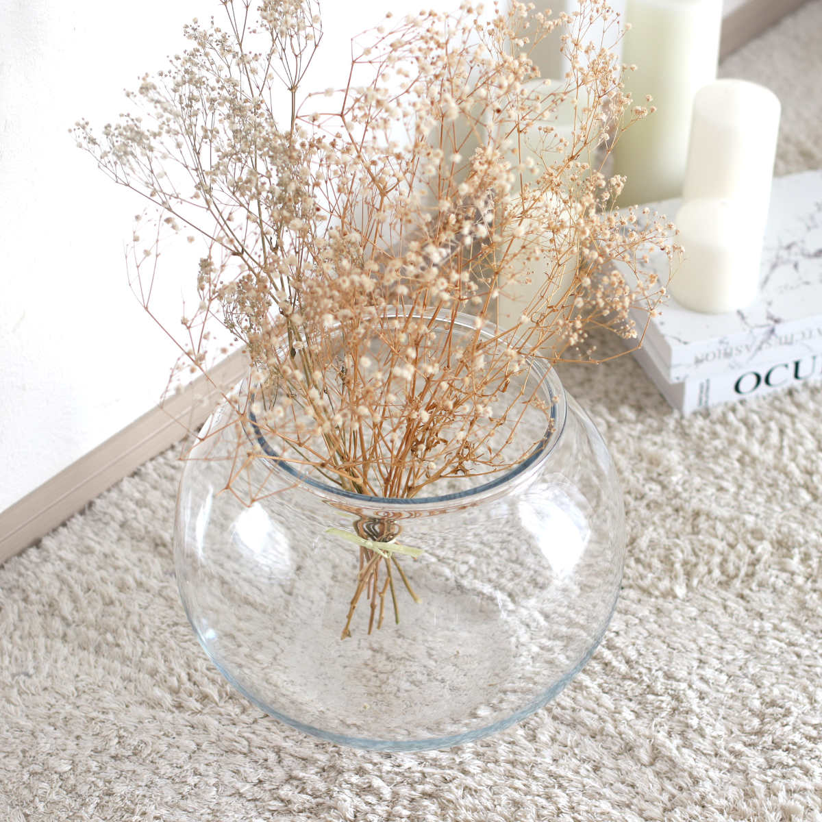 花瓶 割れないガラス PV球形 直径30×高さ22.5cm （ 花びん 花器