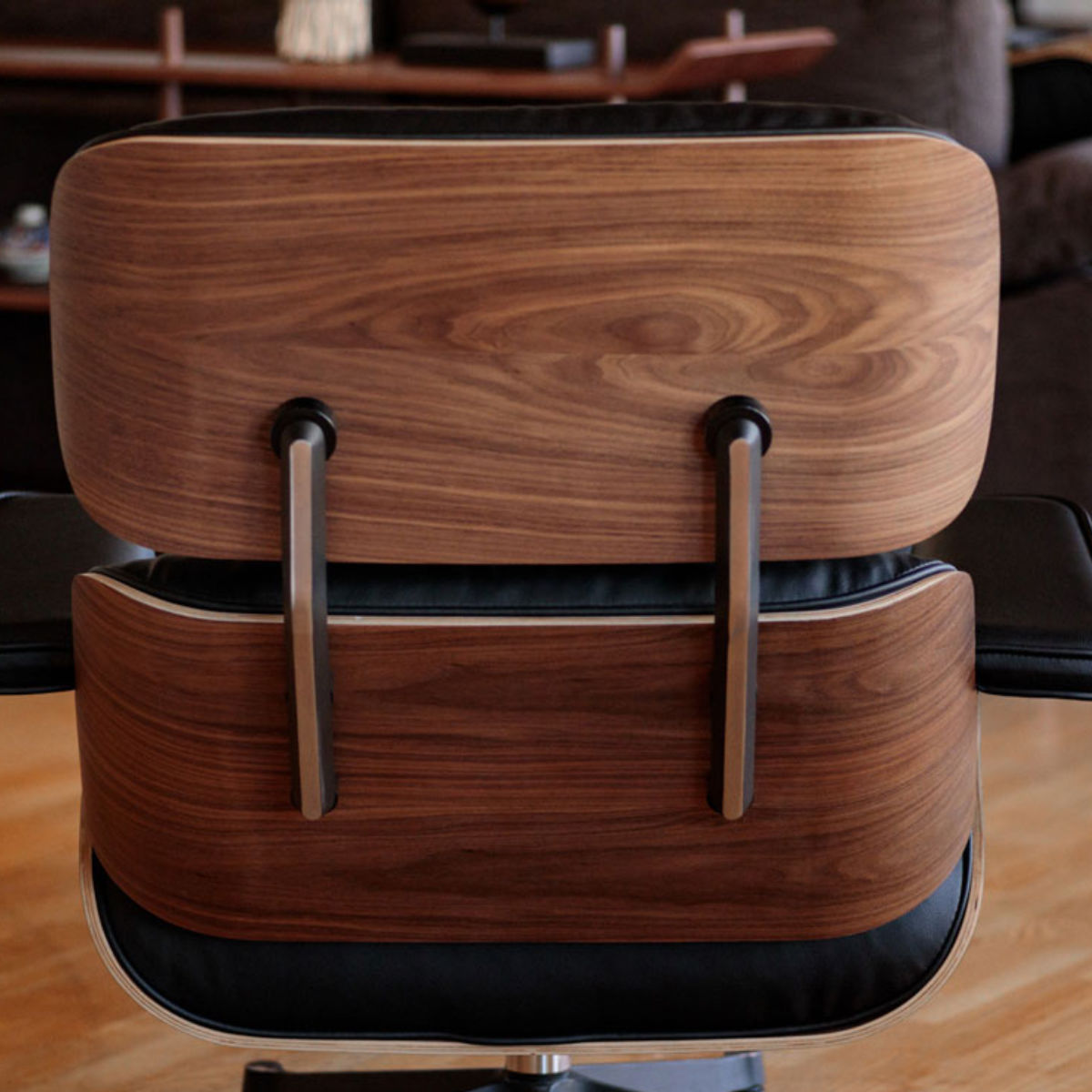 リビングチェア 座面高42cm 本革 ウォールナット イームズ ラウンジ