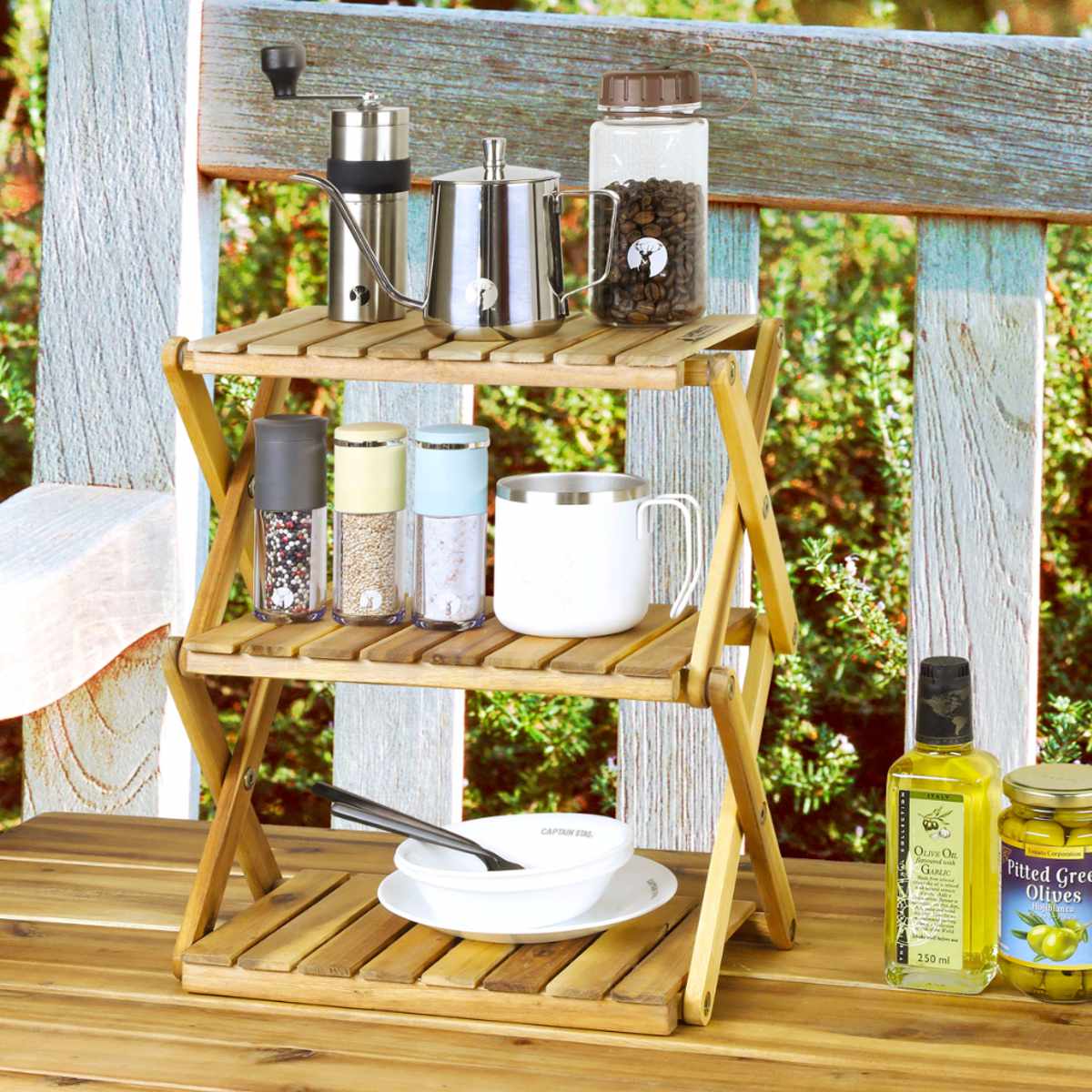 ラック CSクラシックス 木製3段MOVEラック ミニ キャプテンスタッグ