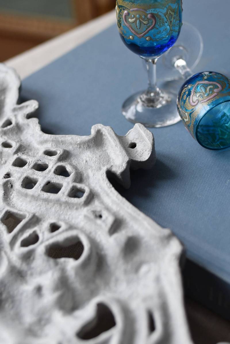 アンティークオブジェ.鋳物2 ウォールデコレーション フランス