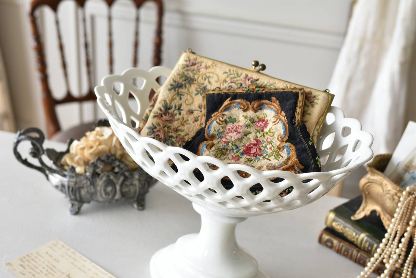 フランスアンティーク雑貨 コンポート ディスプレイ小物