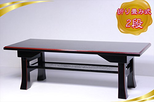 Amazon｜やまこう 仏具□ 二月堂机 二段 折りたたみ式 経机 黒 （内朱