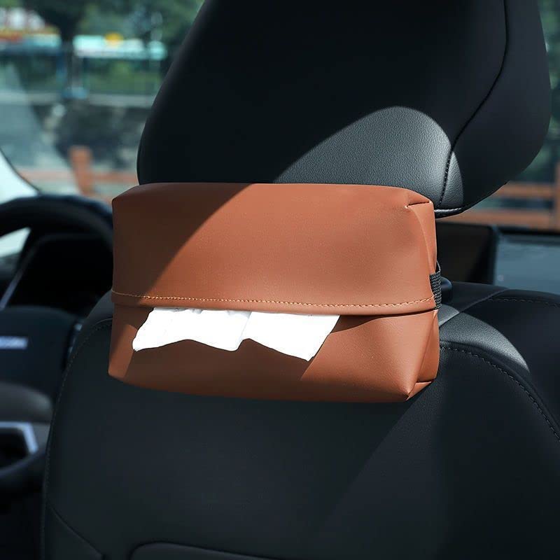 Amazon.co.jp: 本革調 レザー 車用ティッシュケース 車 ティッシュ