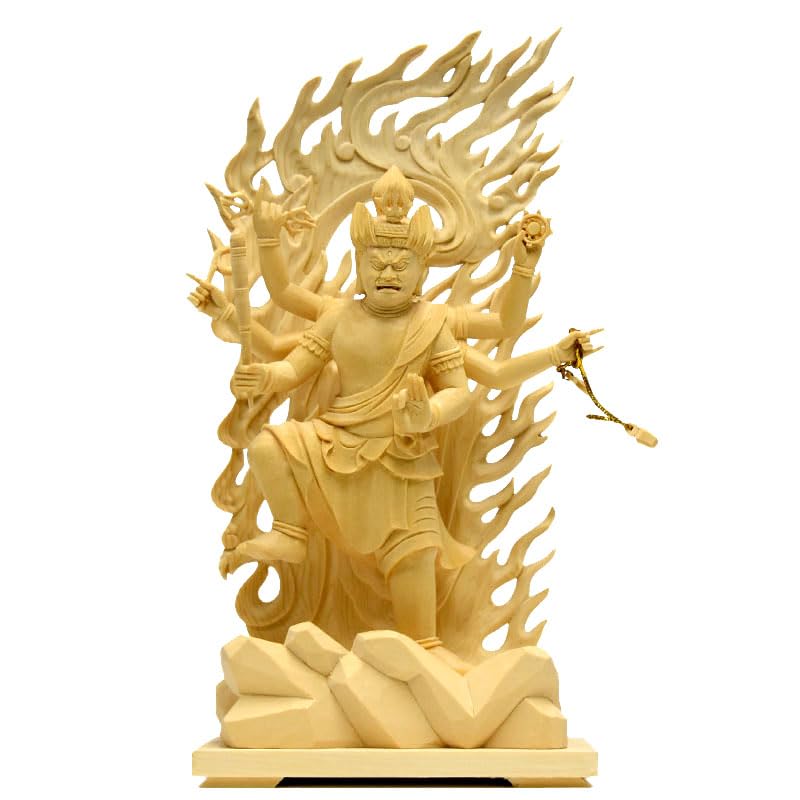 Amazon｜木彫り仏像 【烏枢沙摩明王（うすさまみょうおう）】 桧木