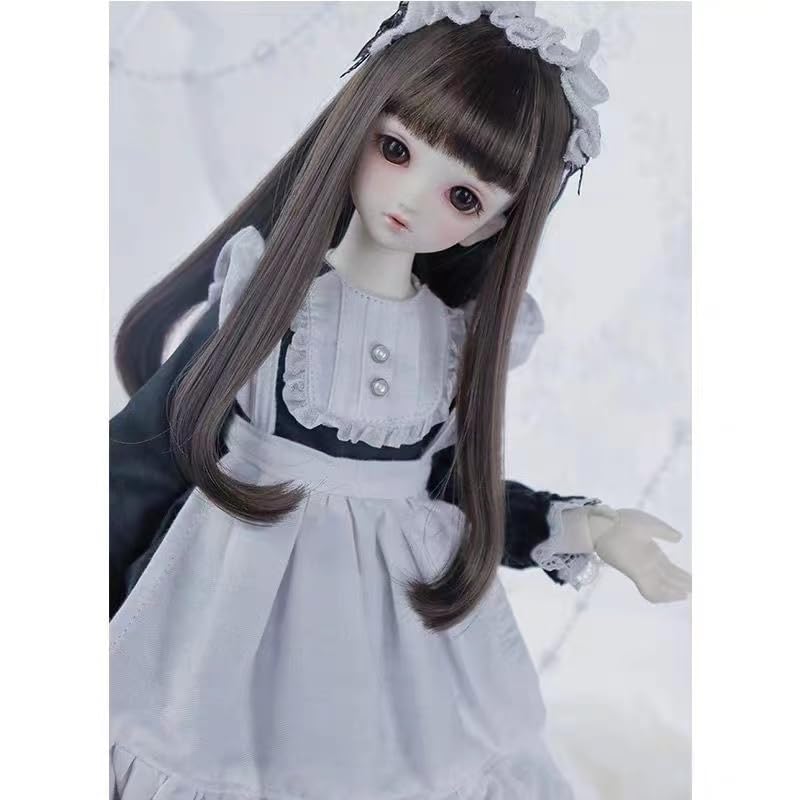 Amazon.co.jp: 【クリヤ】 1/3 1/4 BJD MSD 人形白メイド服 衣装3点