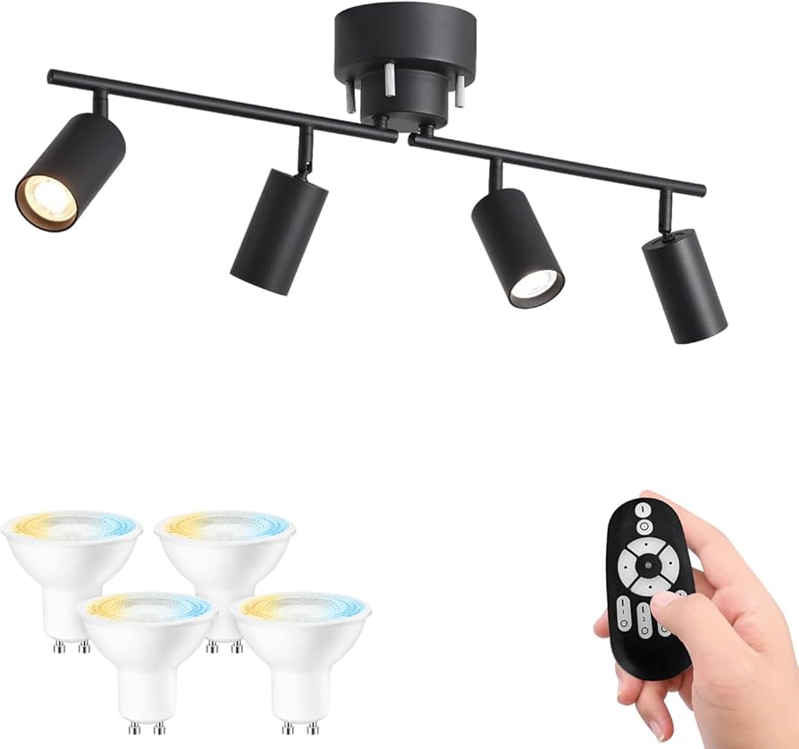 Amazon.co.jp : Pirlamp シーリングライト 4灯 スポットライト 6畳 8畳