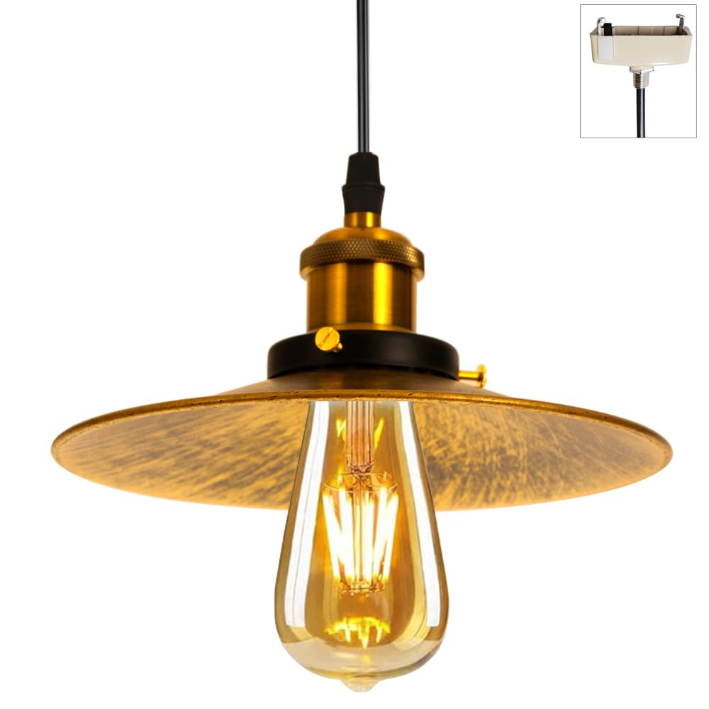 Amazon.co.jp : ペンダントライト レトロ銅色 吊り下げ ライト