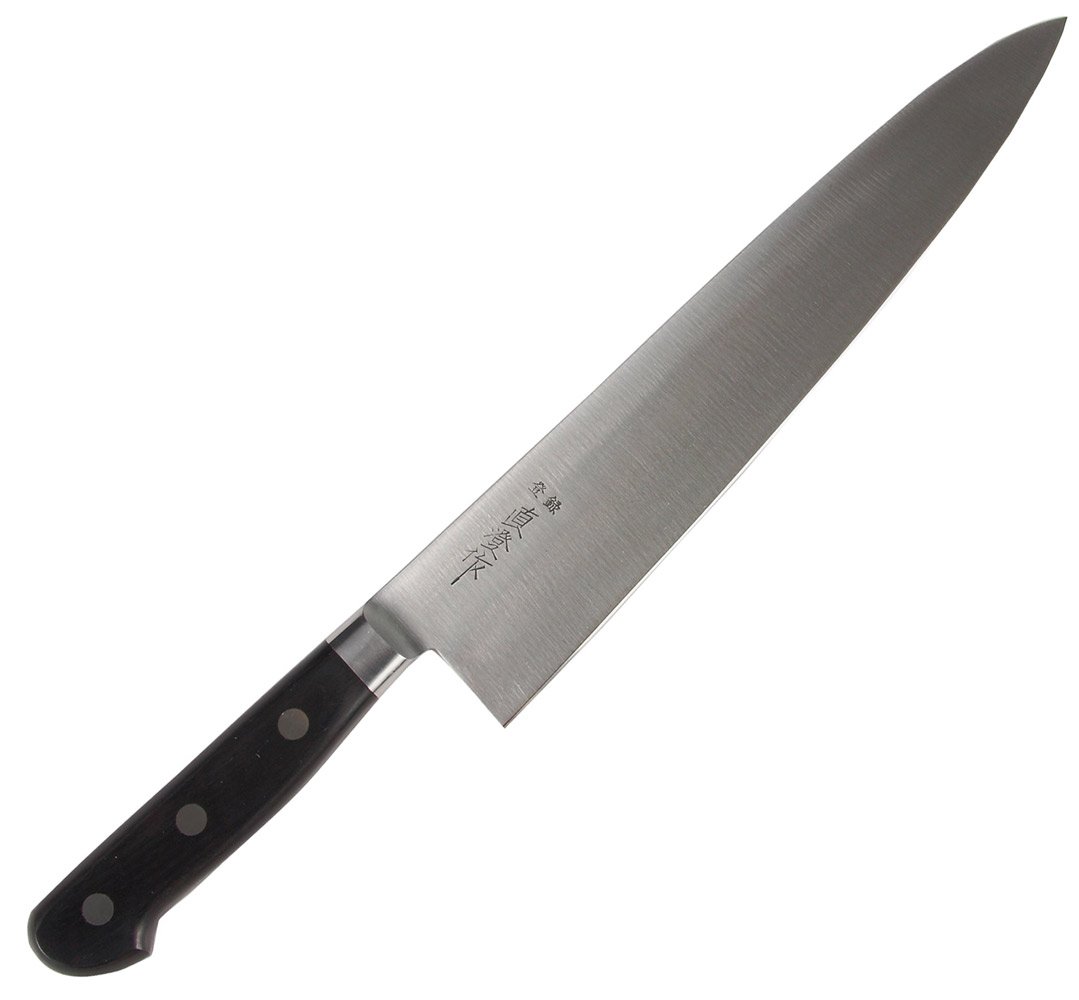 Amazon｜直澄作 全鋼 黒合板柄 口金付 牛刀 240mm G-08｜牛刀包丁