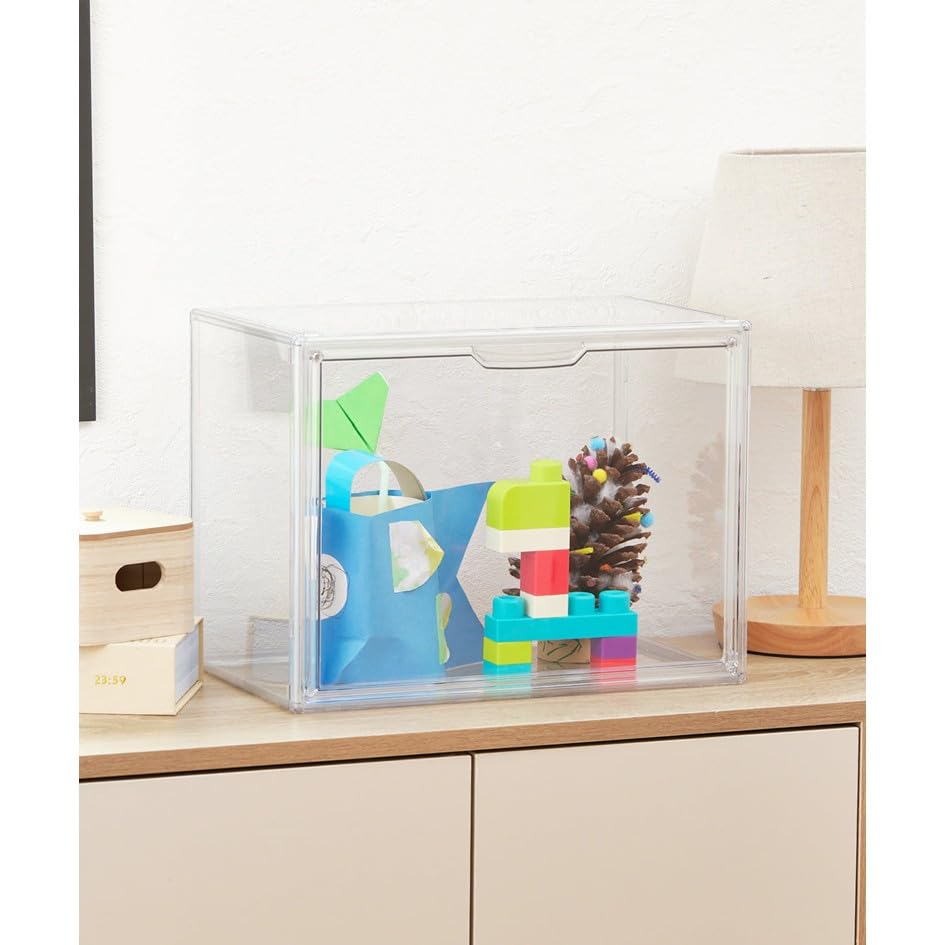 Amazon.co.jp: 3COINS 2WAY マルチクリアボックス ワイド, 子供の工作