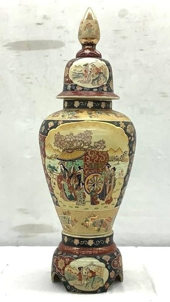 Amazon.co.jp: レア 超大型 薩摩焼 沈降壺 高さ約130cm 花瓶 古中国