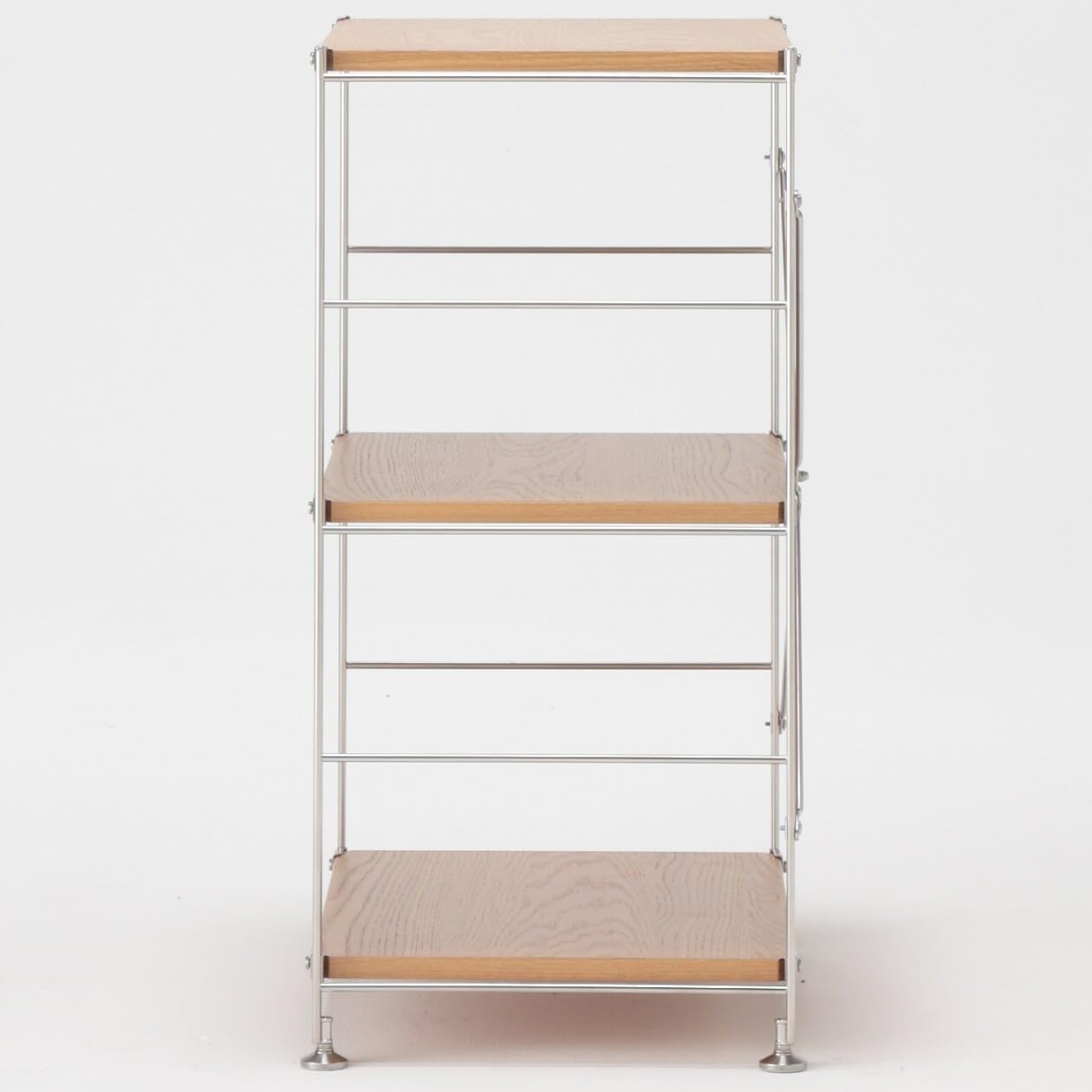 Amazon｜無印良品 ステンレスユニットシェルフ オーク材棚セット 小 幅