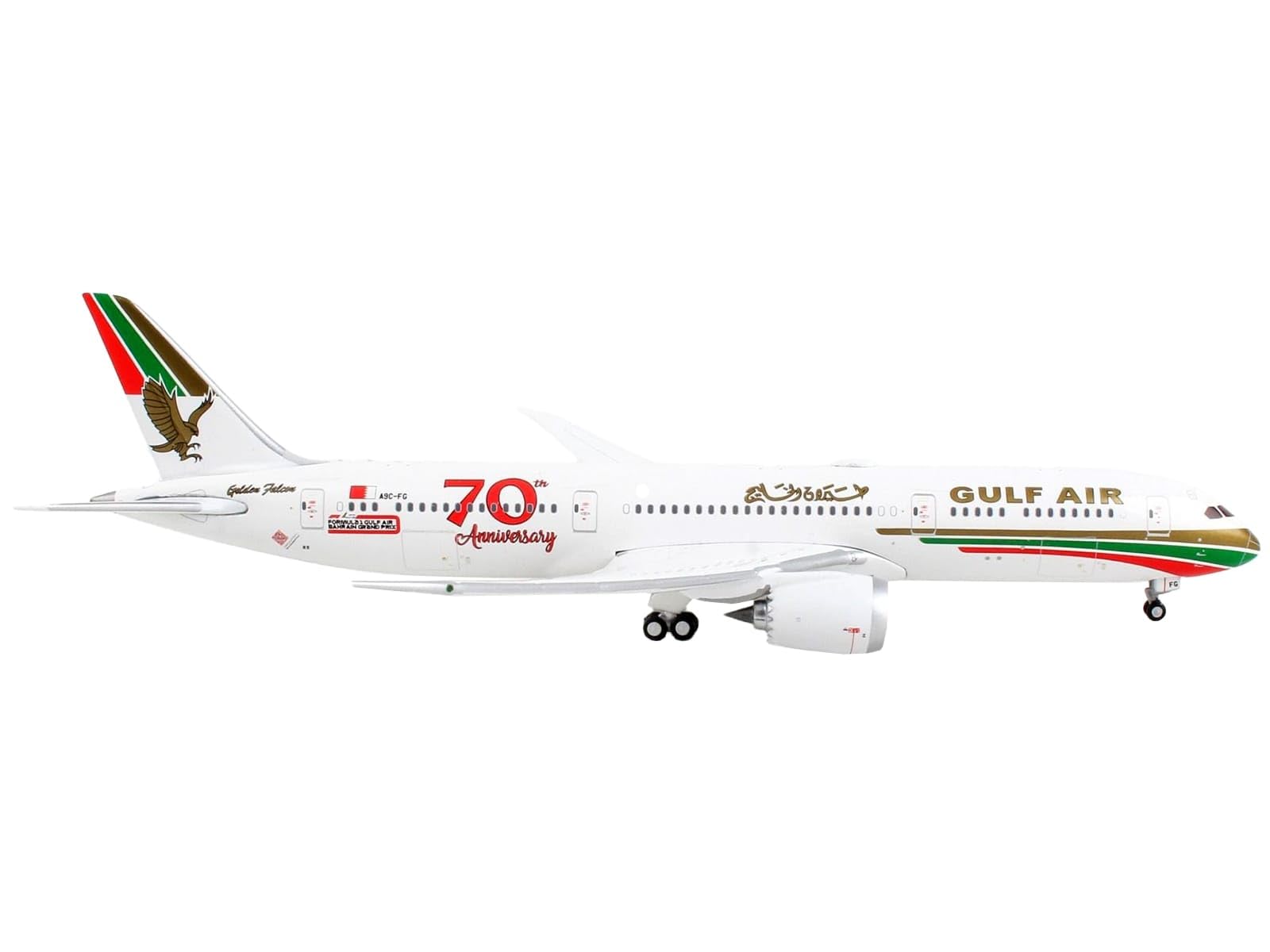 Amazon.com: GeminiJets GJGFA1909 1:400 Gulf Air Boeing 787-9