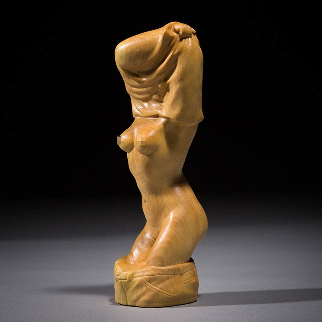 Amazon.co.jp: 脱衣女 木像 天然 ツゲ木彫り 彫刻 裸婦像女性 ヌード