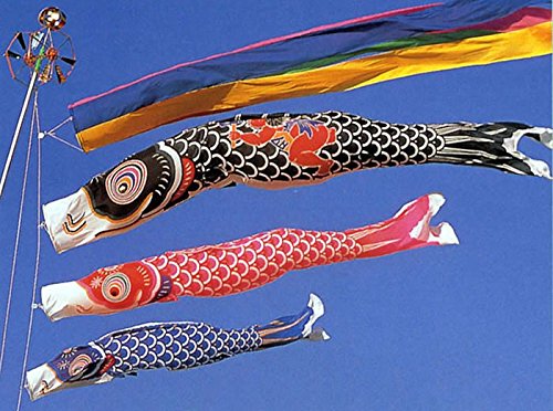 Amazon | 秀光人形工房 鯉のぼり こいのぼり ポール付き タフタ金太郎