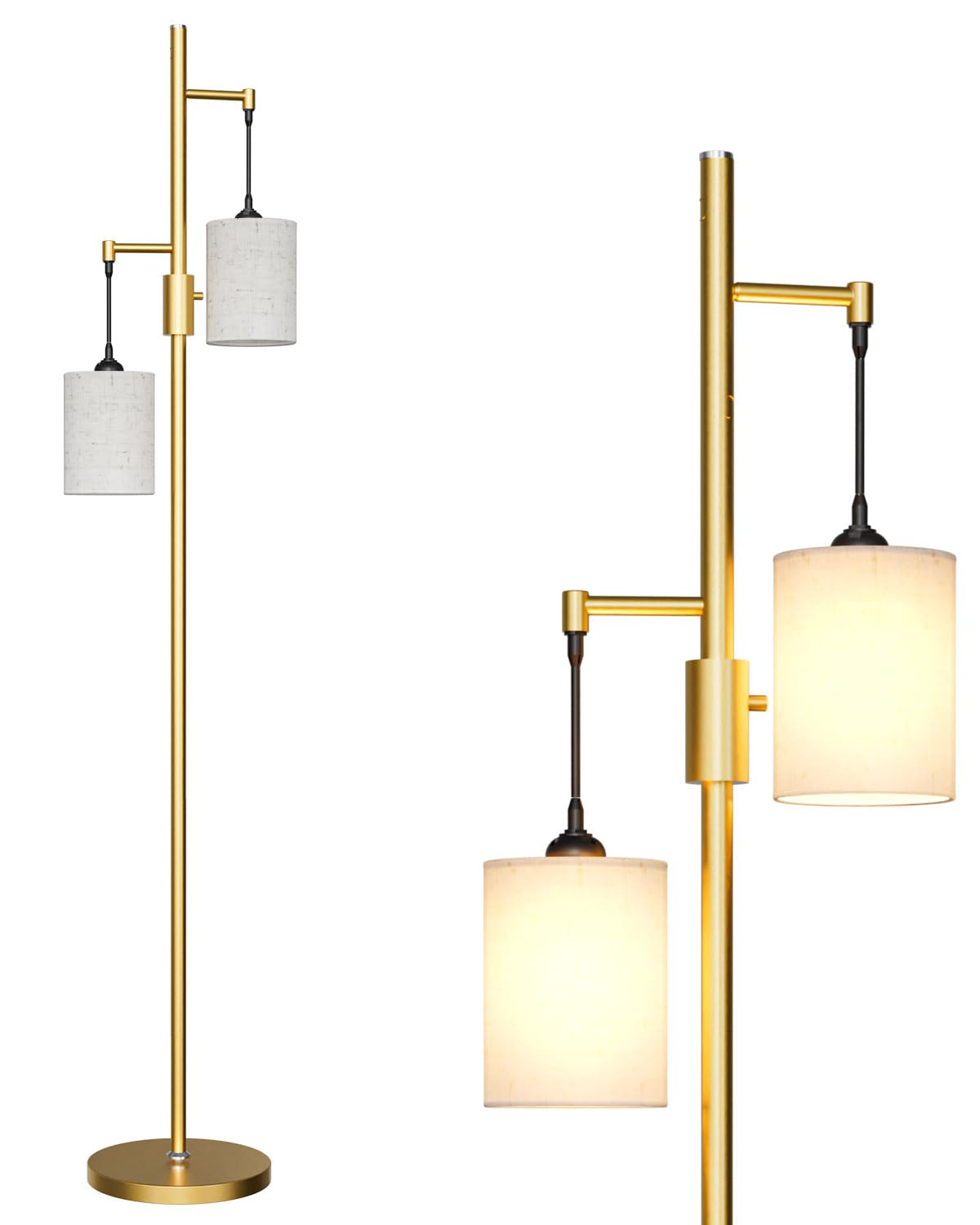 Amazon.co.jp : Lightdot 高さ165cm 調光可能 フロアランプ ゴールド