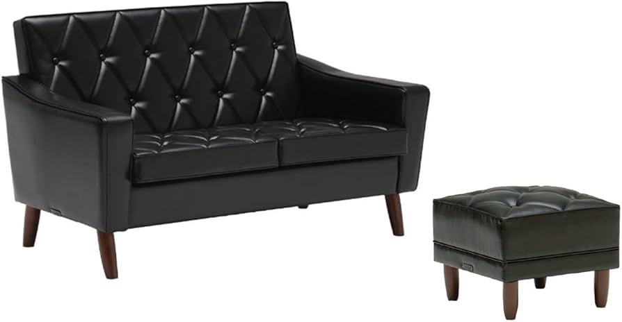 Amazon.co.jp: カリモク60 ロビーチェア 2シーター オットマン 2点