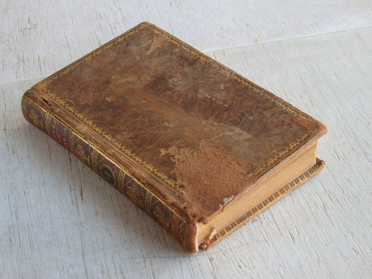 Amazon.co.jp: フランスアンティーク 1743年 18世紀 洋書 古書 本