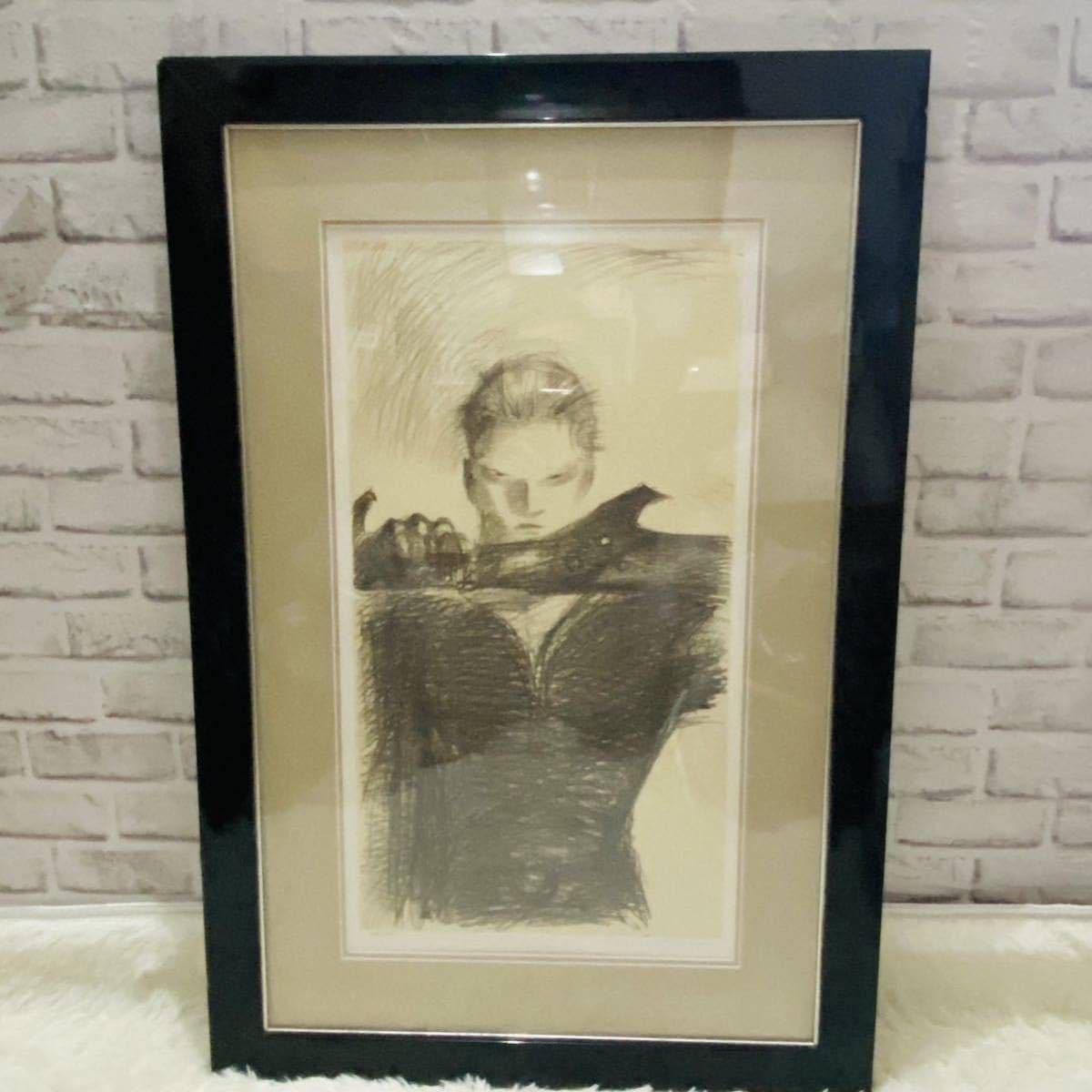 Amazon.co.jp: 天野喜孝 闘気 Fainal Fantasy8 サイファー リトグラフ