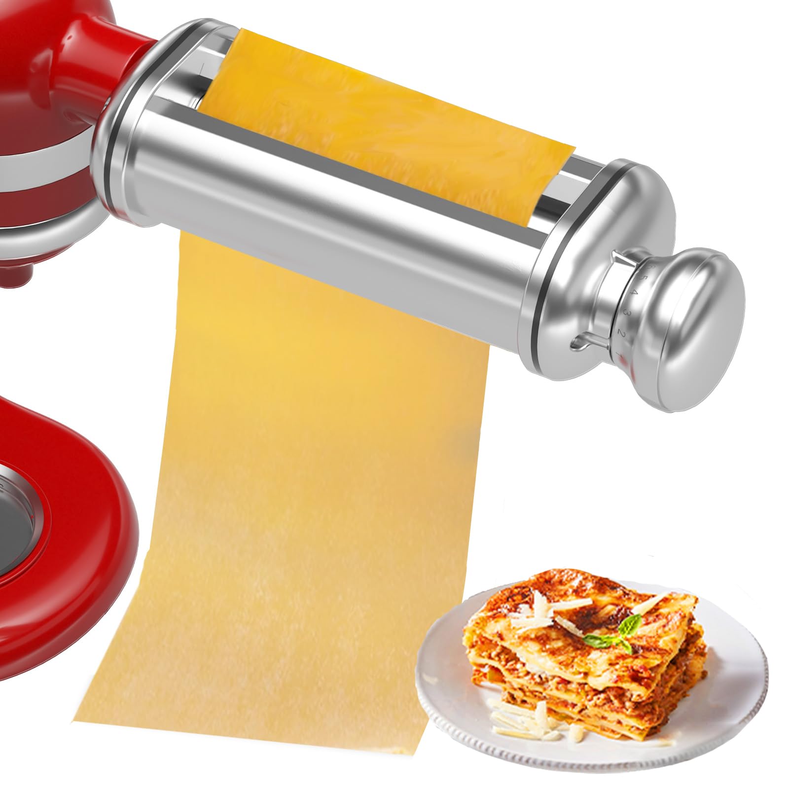 Amazon | KitchenAidスタンドミキサー用パスタローラー 8種類の厚さ