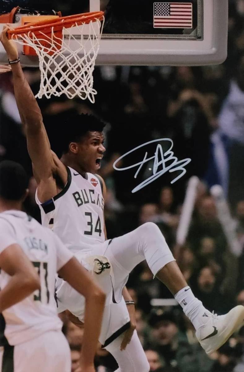 Amazon.co.jp: ヤニス・アデトクンボ 直筆サインフォト/写真 NBA 史上