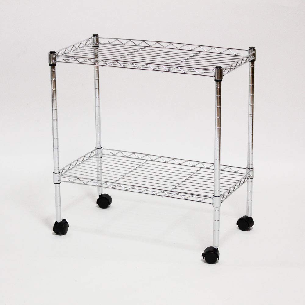 Amazon｜メタルラック スチールラック キャスター付 2段 幅45×奥行き25