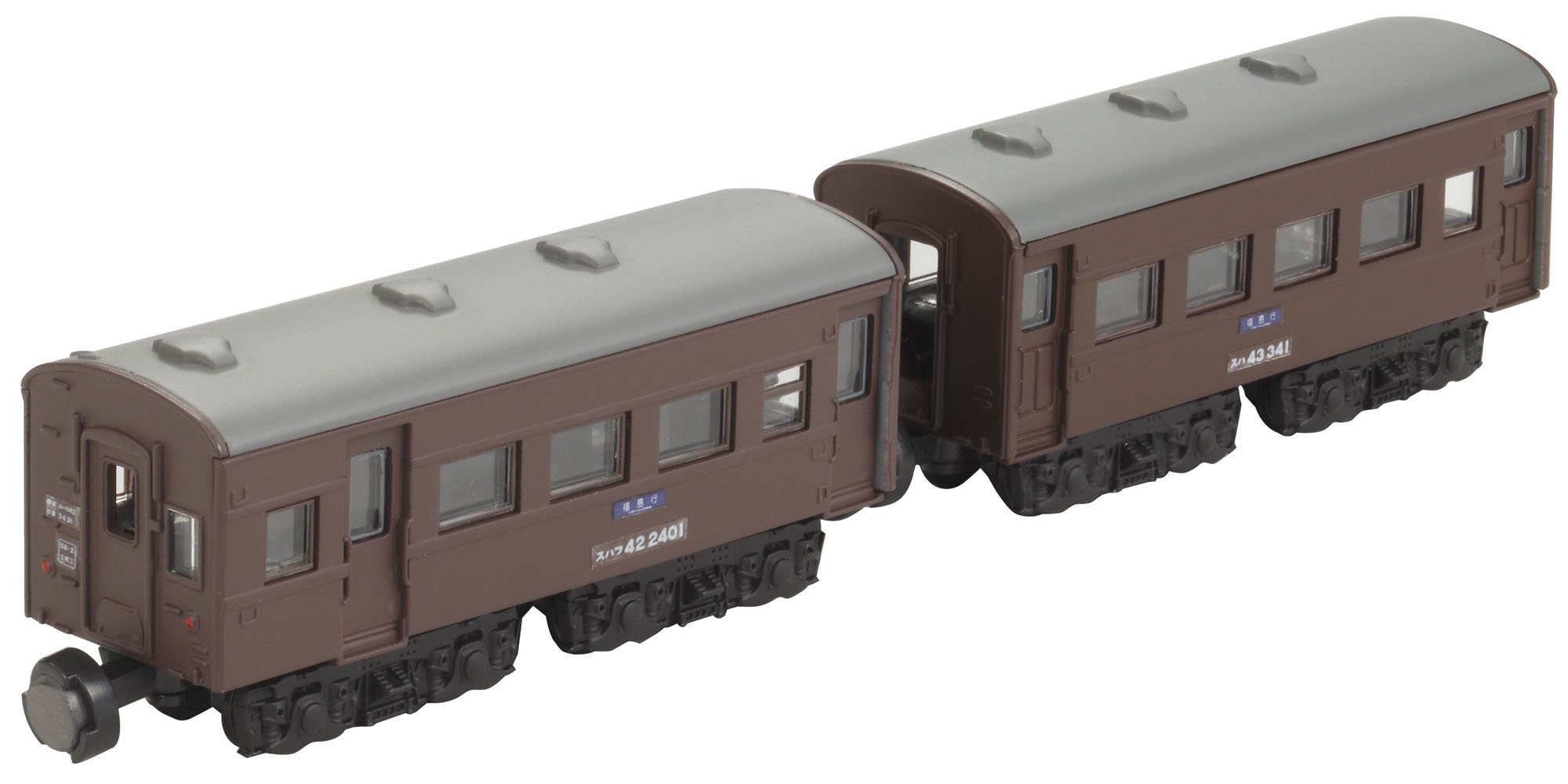 Amazon | Bトレインショーティー 43系客車 (茶) スハフ42+スハ43