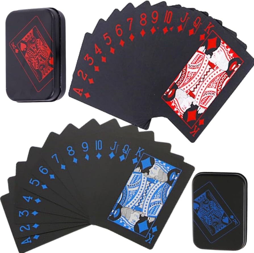 Amazon.co.jp: FUNFOUND トランプ プラスチック ポーカー【2個セット