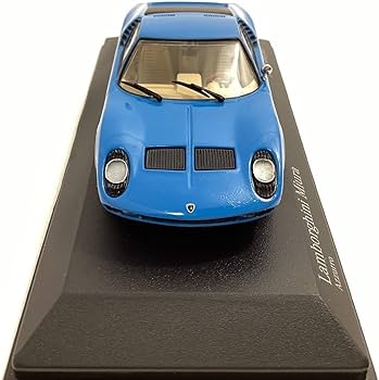 Amazon | ミニチャンプス 1/43 ランボルギーニ ミウラ 1966 ブルー