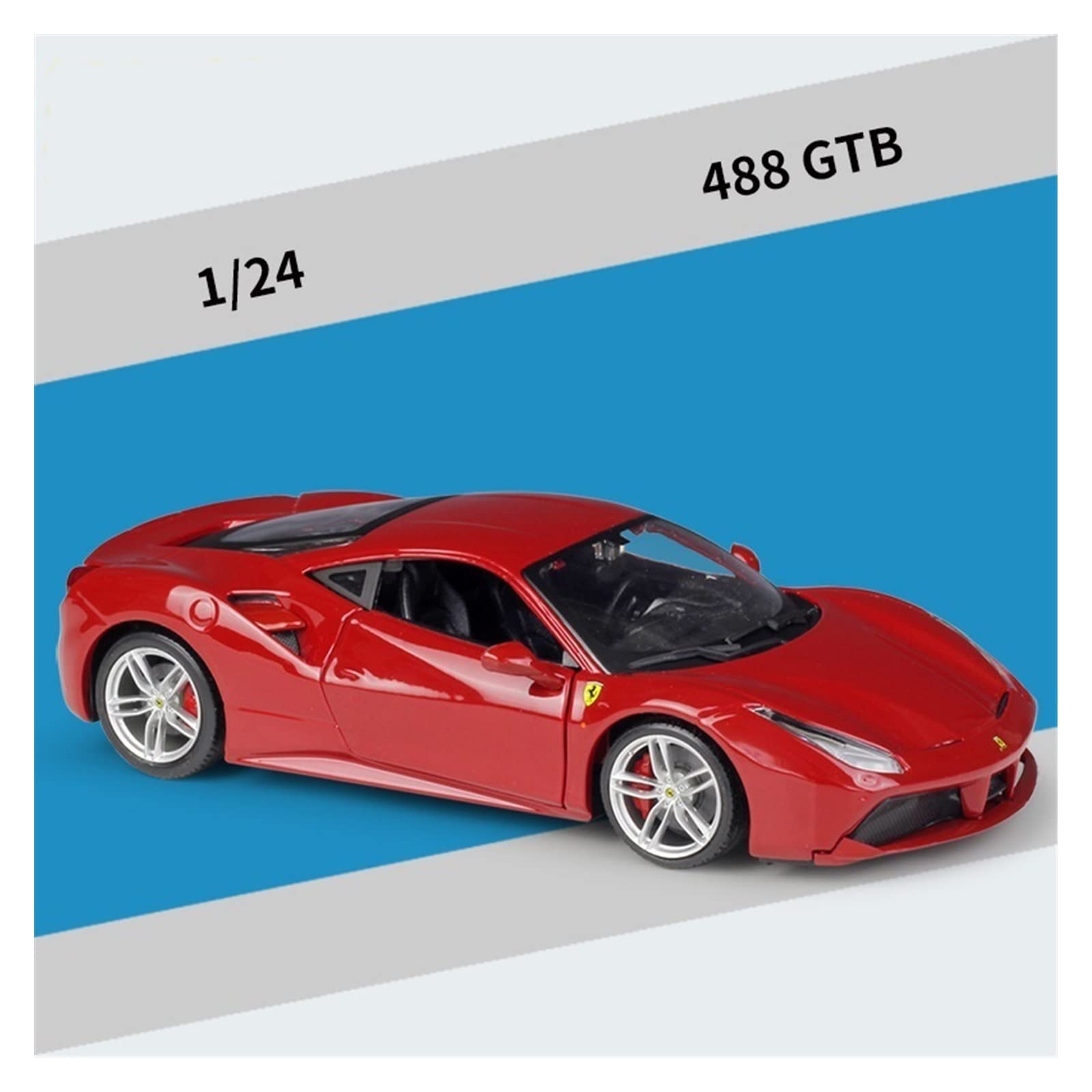 Amazon | 1:24 フェラーリ 488 GTB に最適 スポーツカー静的ダイ