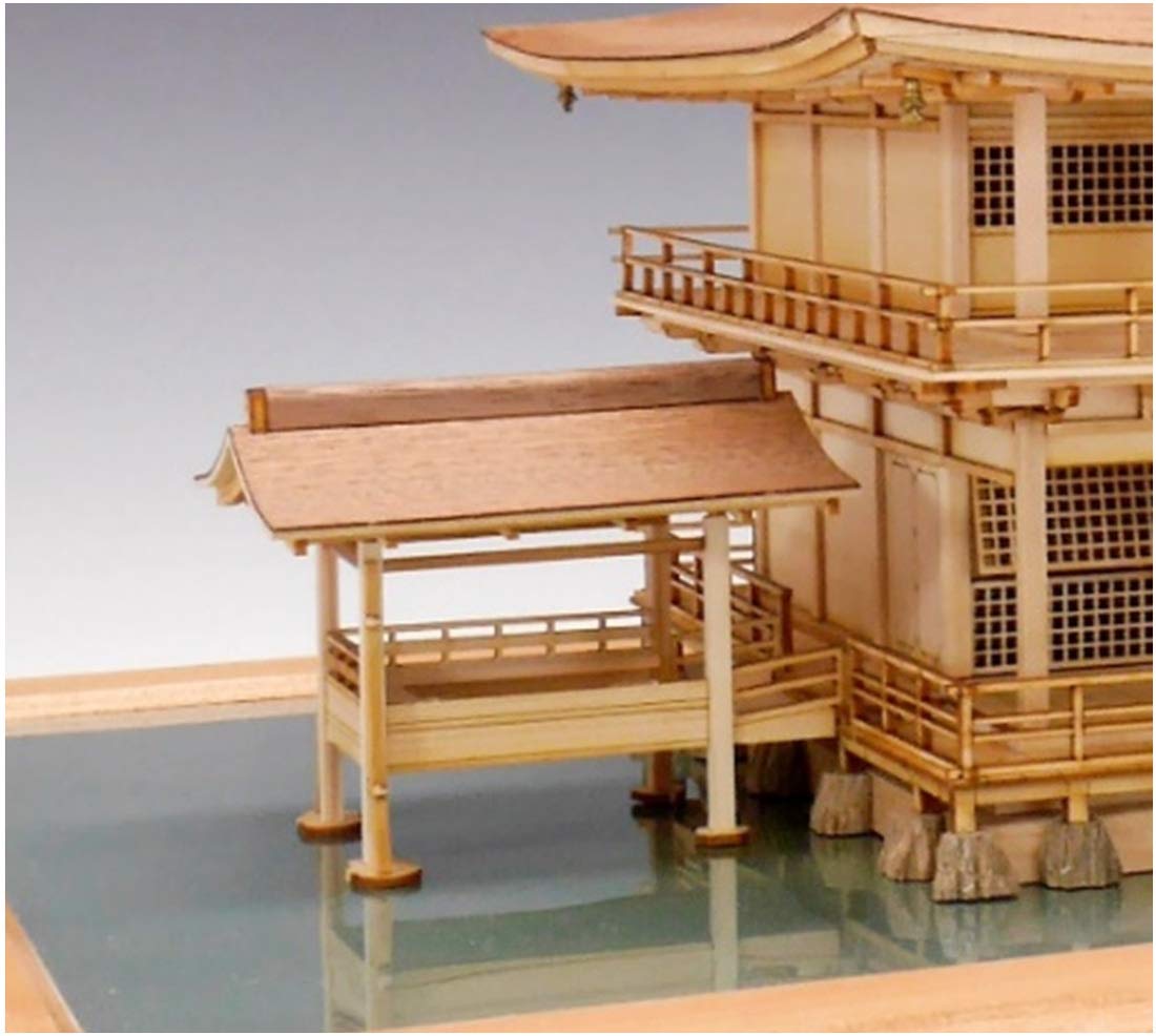 Amazon | ウッディジョー 1/75 鹿苑寺 金閣 白木 木製模型 組み立て