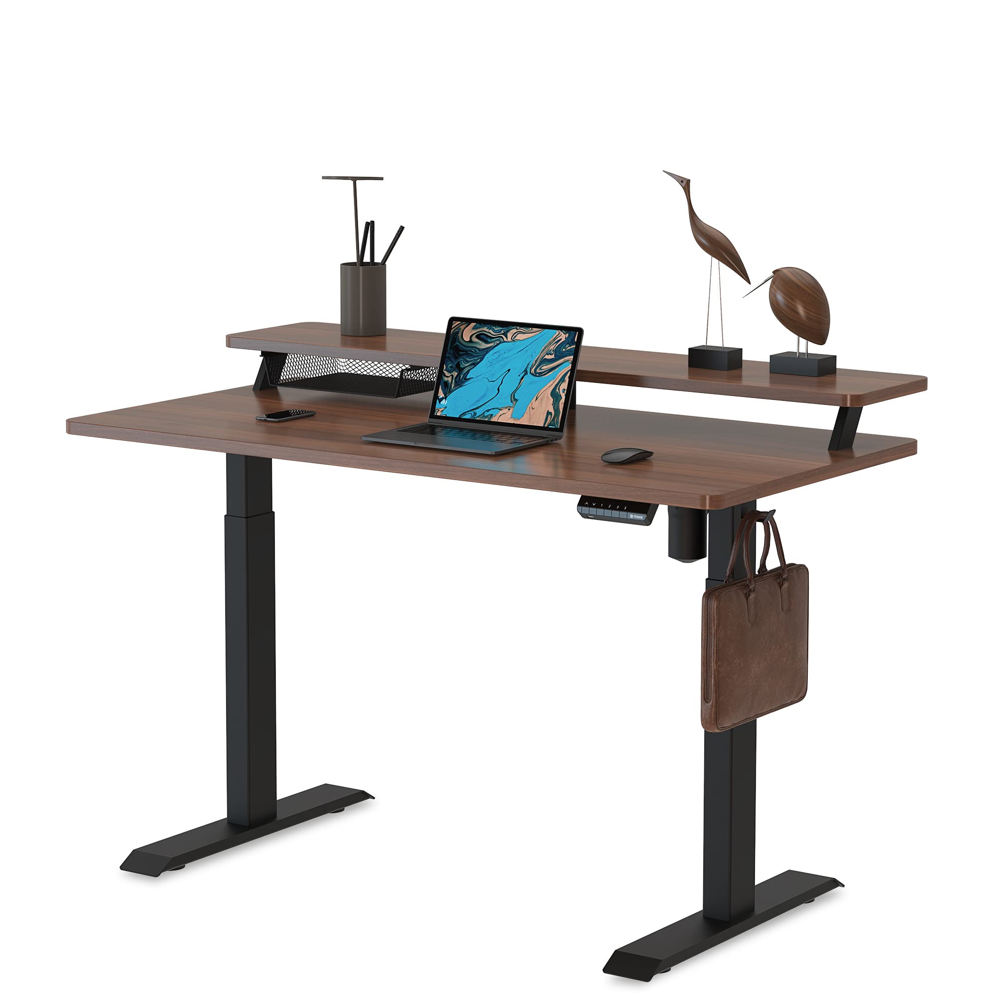 Amazon | Fenge スタンディングデスク電動 モニター台付き （20分以内