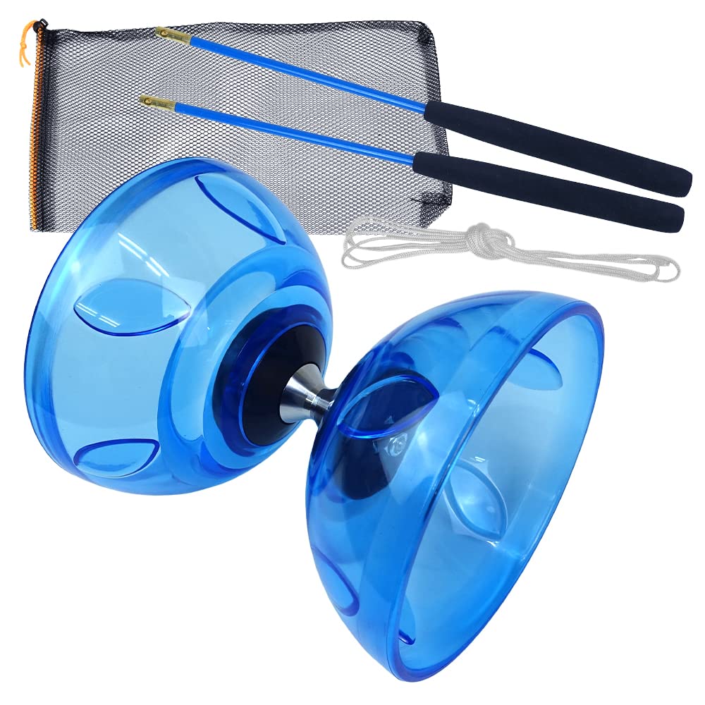 ジャグリング ディアボロ 天風LEDカーボンスティック フル ブルー 天風