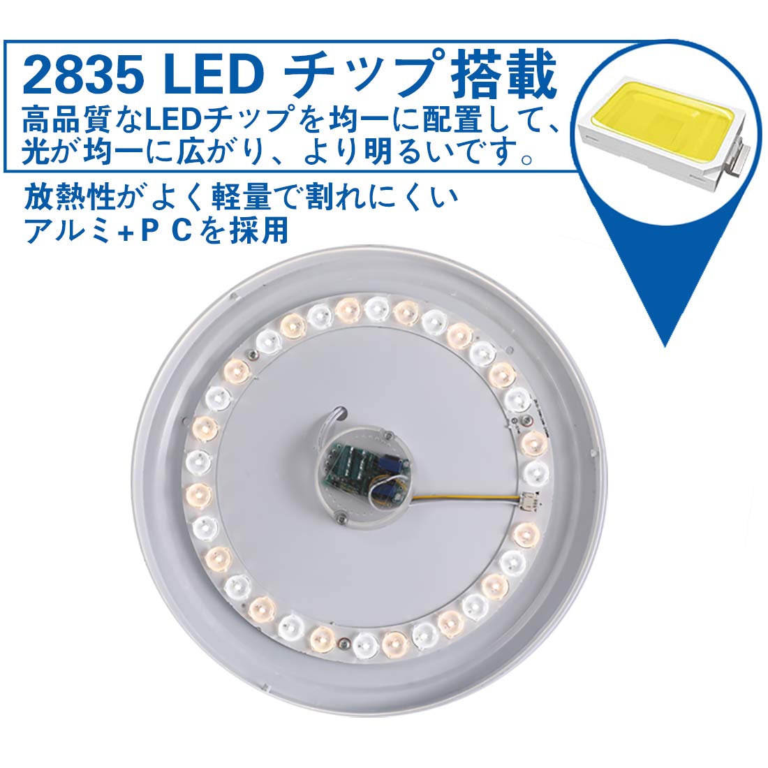 Amazon.co.jp : LED シーリングライト 星空効果 30W 無段階調光調色