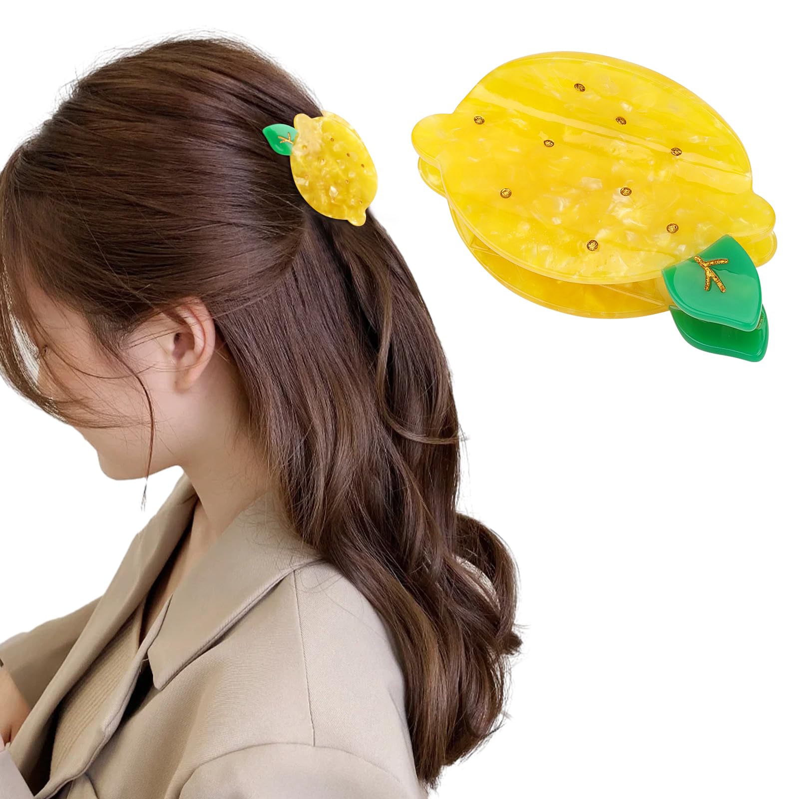 Amazon.co.jp: Hapdoo レモンヘアクリップ、レモンアクセサリー