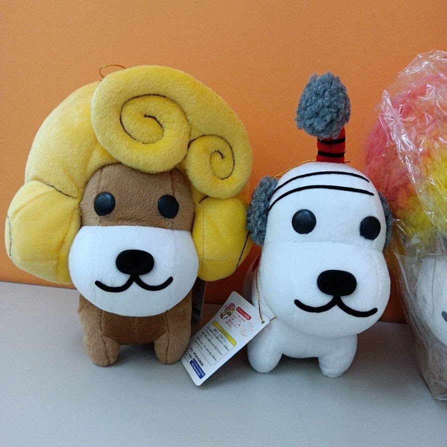 Amazon.co.jp: タグ付き アフロ犬 ぬいぐるみ 4点セット サンエックス