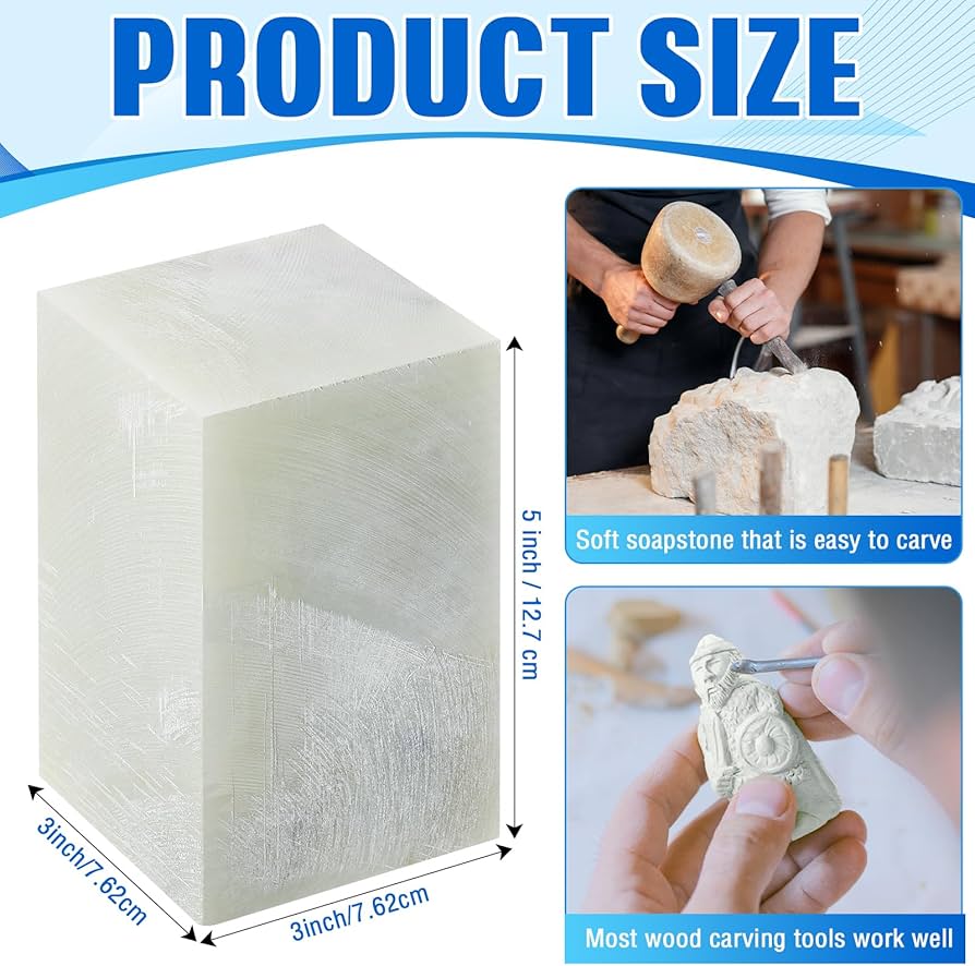 Amazon.co.jp: Sasylvia 2個 5 x 3 x 3インチ ソープストーン彫刻