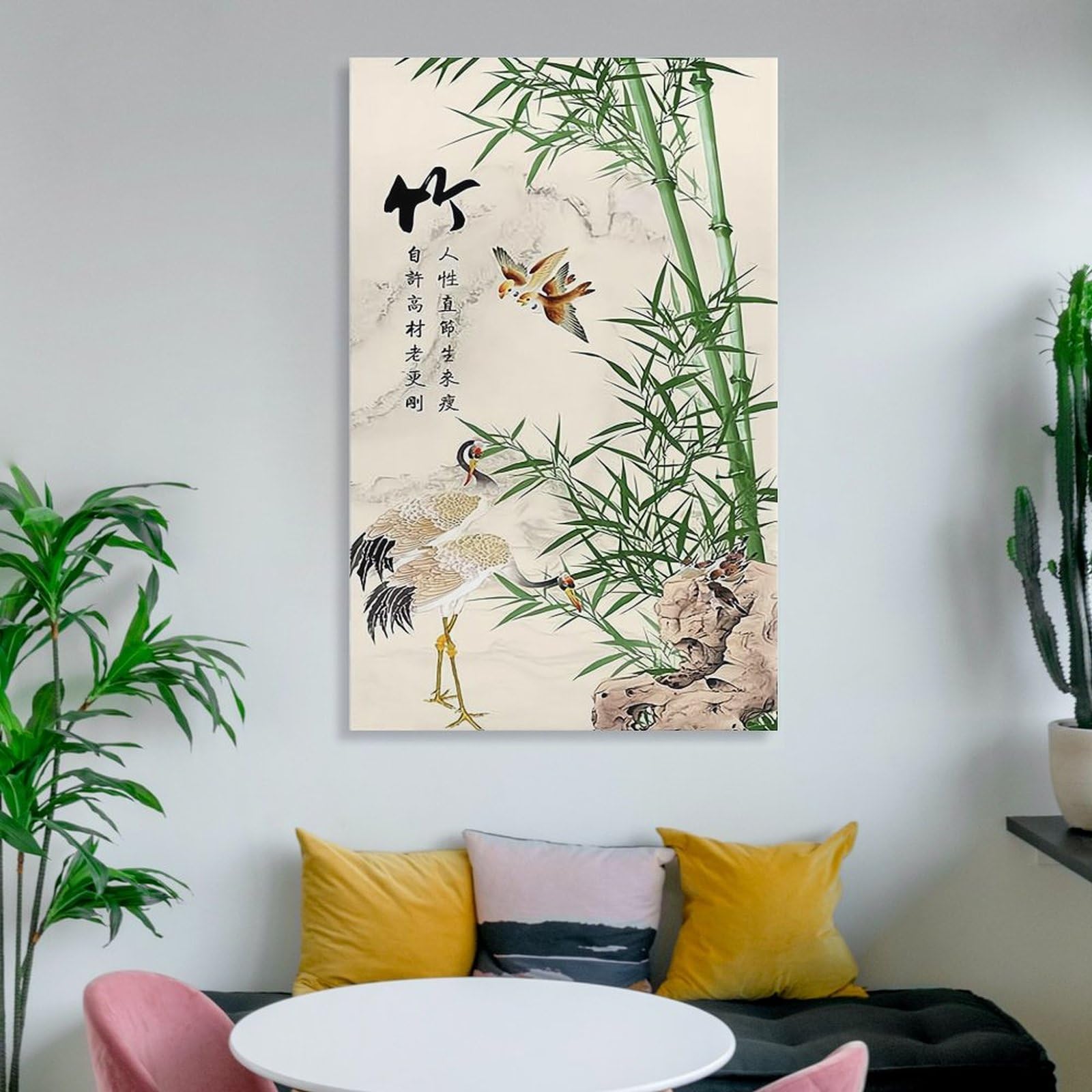 Amazon.co.jp: 竹の絵画 中国の伝統的な絵画 竹の絵画 壁掛けアート