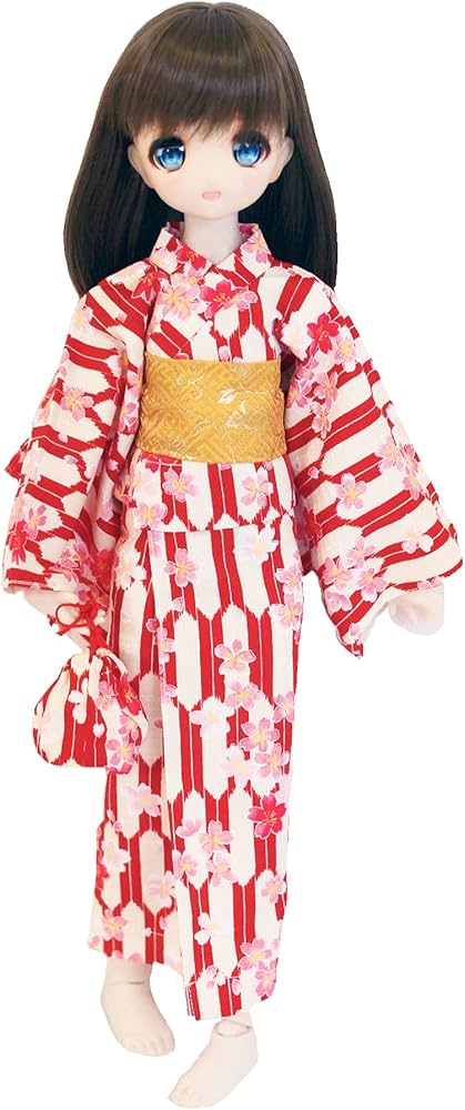 Amazon.co.jp: 【Petite Marie】 1/3 MDD 対応 浴衣 夏祭り 赤 矢絣