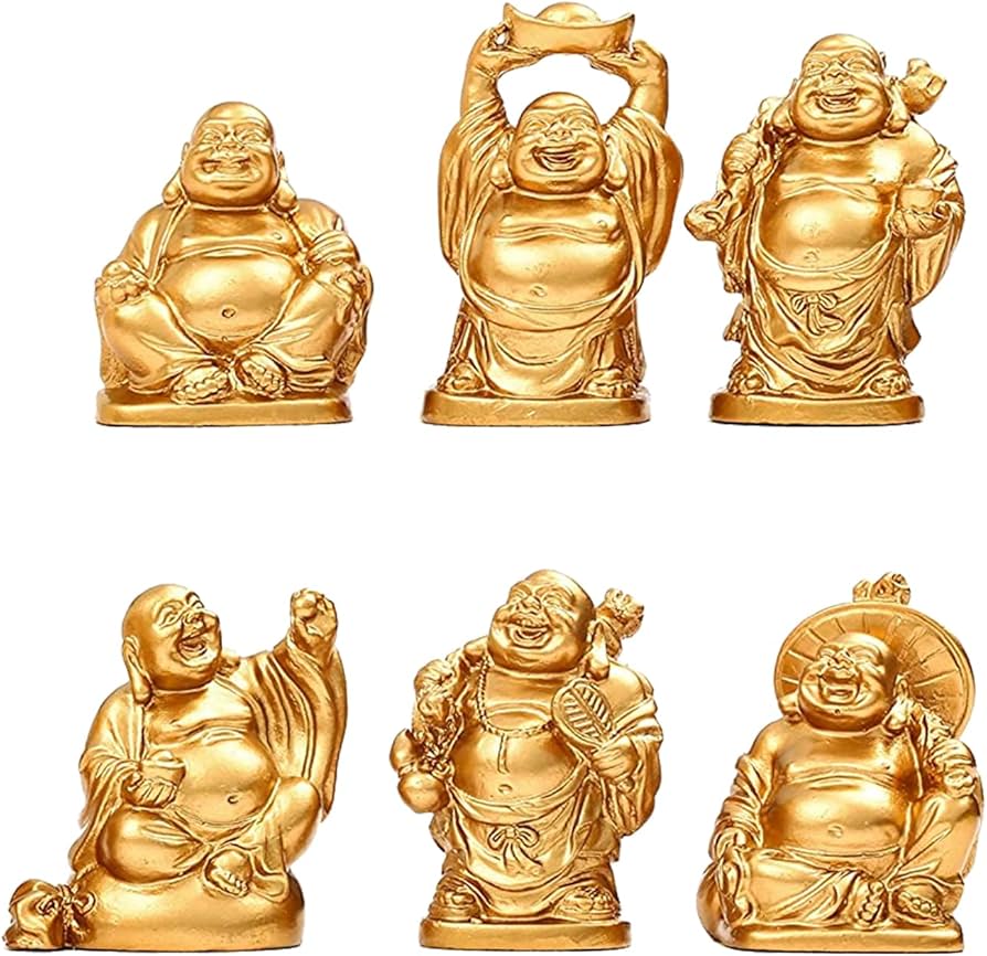 Amazon｜仏像 布袋 七福神 ゴールド 布袋様 置物 弥勒菩薩 仏像