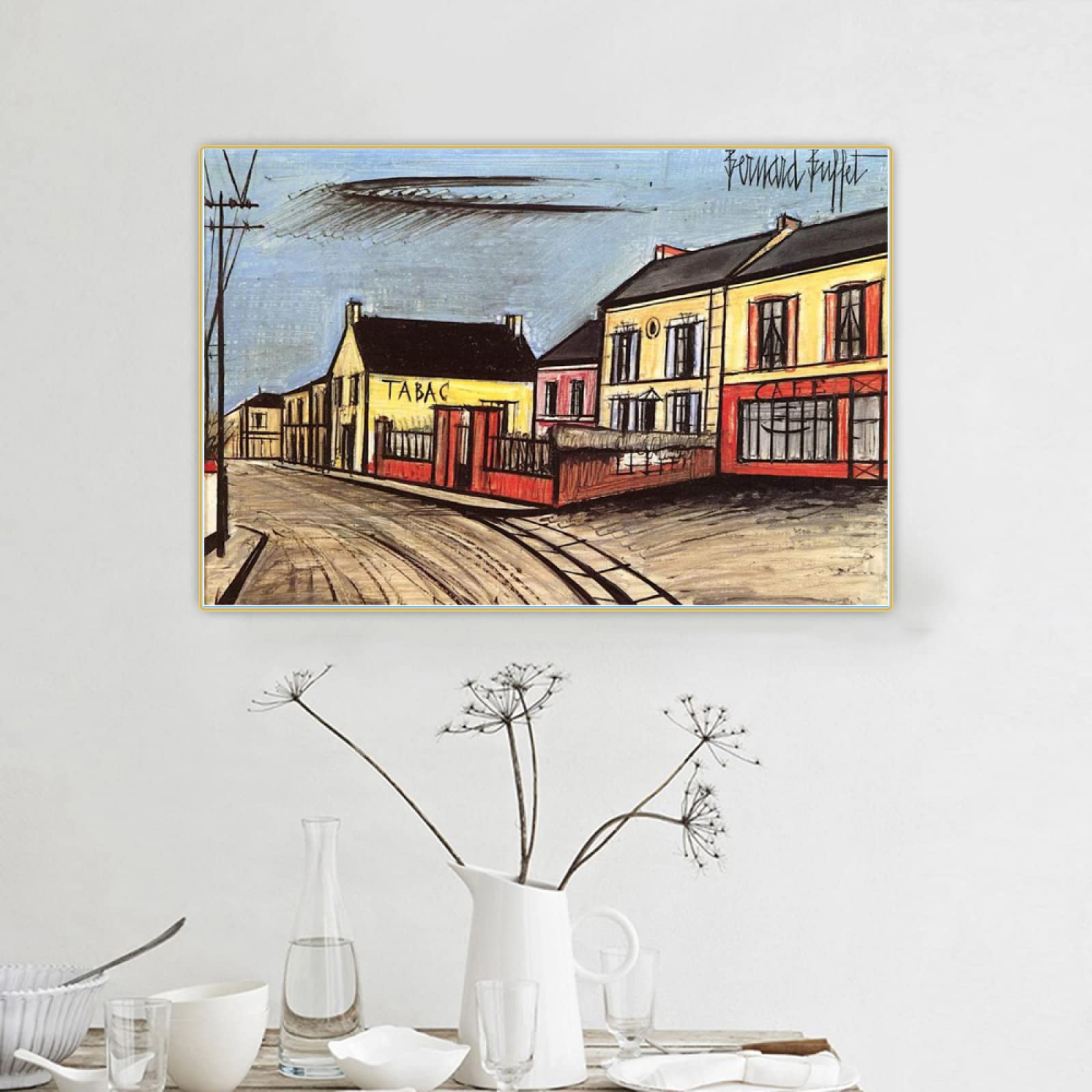 Amazon.co.jp: ベルナール・ビュッフェ・ポスター《トバック、カフェ